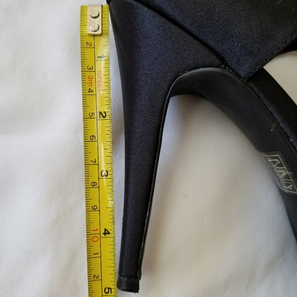 Lulu Townsend Black Satin Heels - Picture 3 of 5